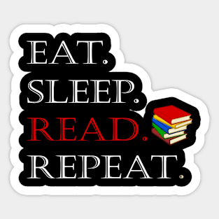 Eat sleep read repeat Sticker